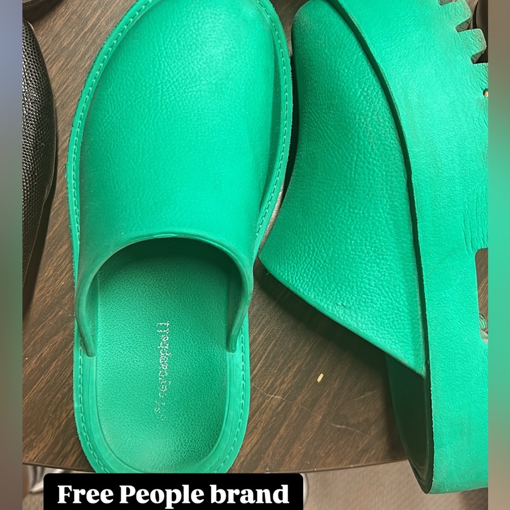 free people Green Slip-On Shoes